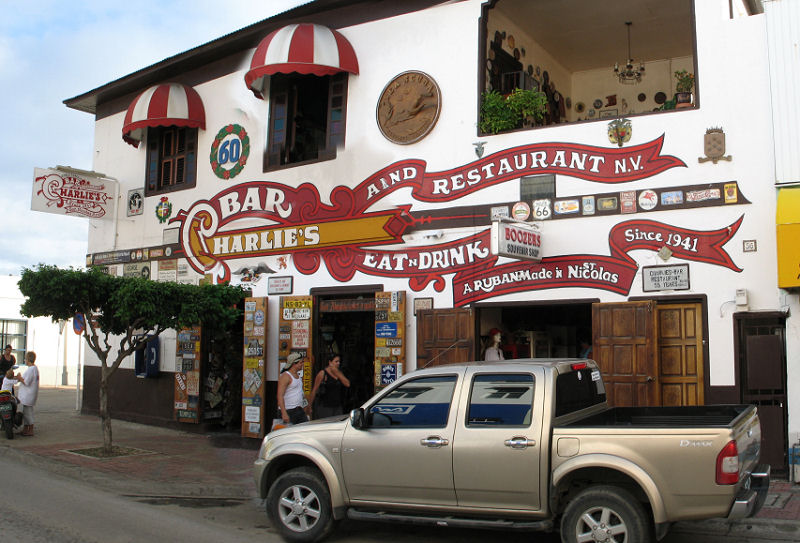The exterior of Charlie\'s Bar