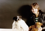 Pam with her dogs