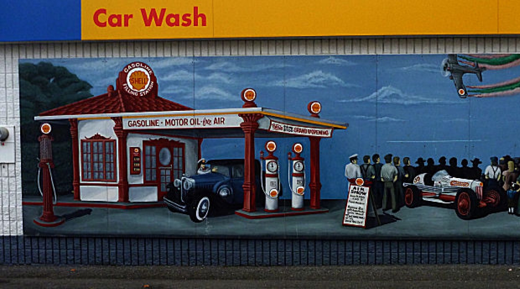 Car wash mural