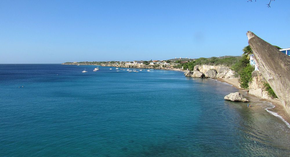 A view up the west side of Curacao