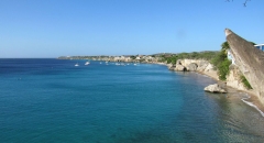 A view up the west side of Curacao