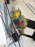 The figurehead on the Simon Bolivar