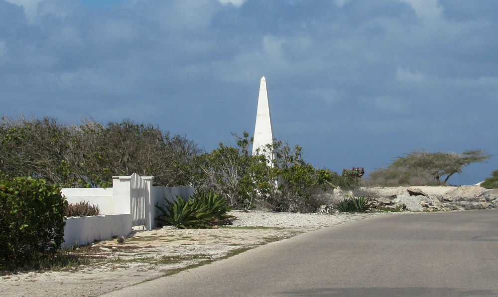 Salt marker in Bonaire