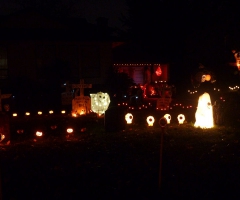 The graveyard after sunset