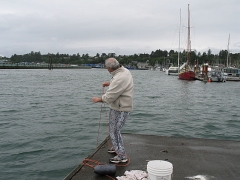 Pulling crabs