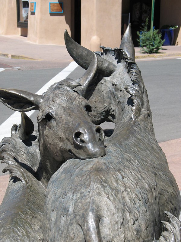 Donkey family sculpture