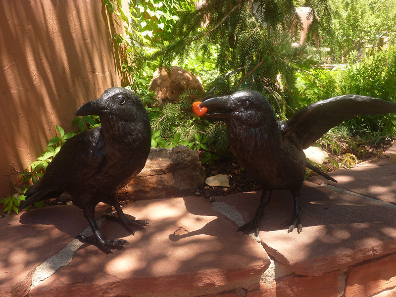 Bronze crows
