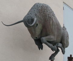 Cool buffalo sculpture