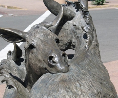 Donkey family sculpture