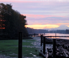 Sunrise over Mt Baker